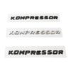 3D KOMPRESSOR Emblem Badge Letters For Benz W203 W204 W211 W210 C SLK Class ABS Glossy Black Chrome Trunk Logo Decal Accessories IX3