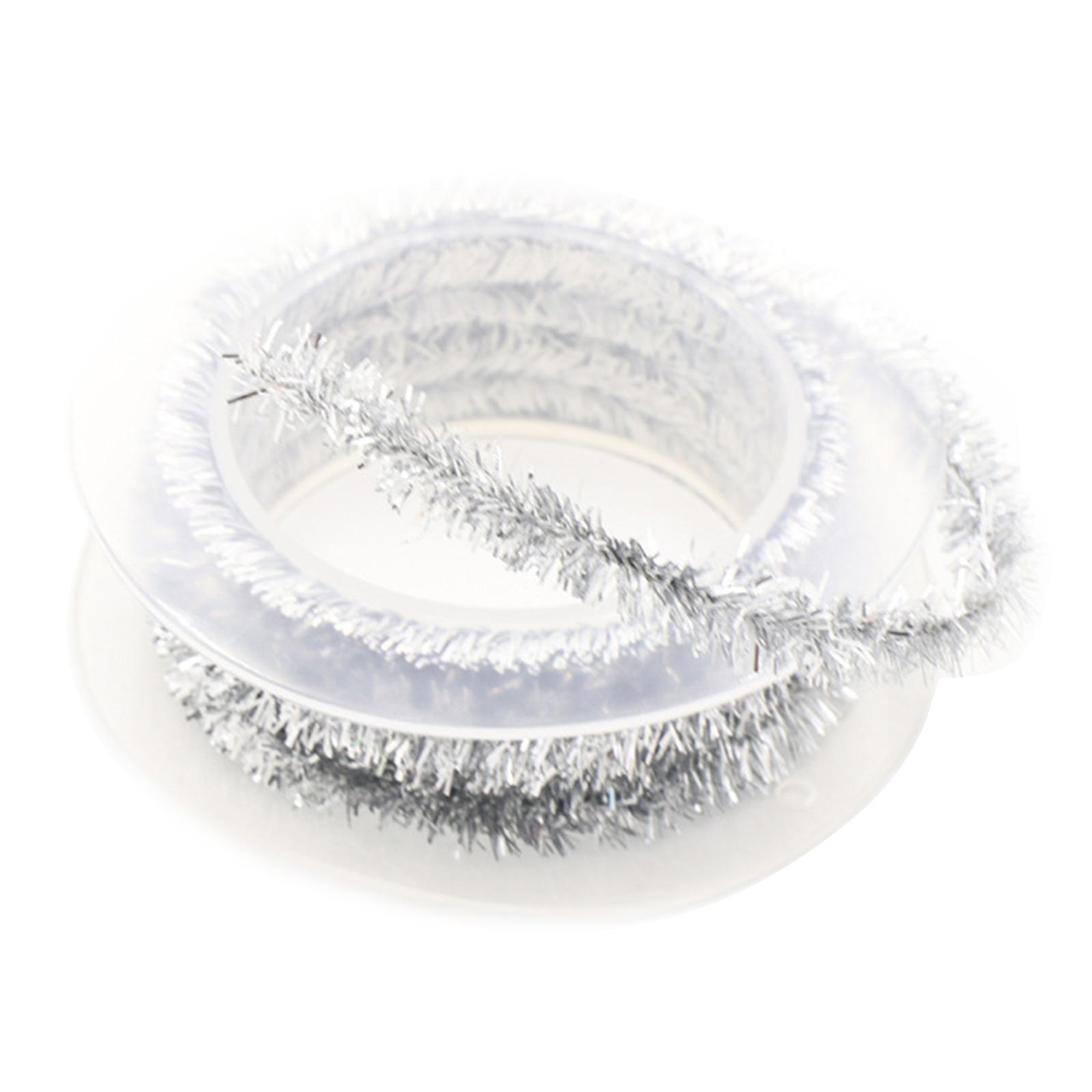 

4,92 фута Рождественская фольгированная мишура Гирлянда Рождественские украшения для свадьбы Рождественской вечеринки Рождественской елки Украшения для двери серебряный