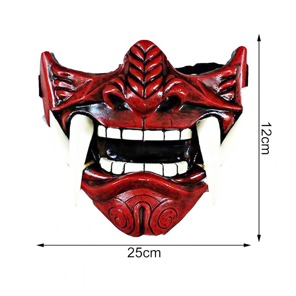 Halloween Cosplay Airsoft Maske Schutzmode Halbgesichtsmaske Prajna Hannya Maske Japanische Samurai Dämon Party Dekor