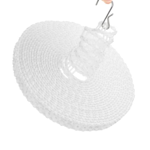 uxcell Windproof Clothes Rack, 8M 26ft Plastic Non-Slip Clothes Drying Rope, Portable Travel Clothes Drying Rope for Patio, Outdoor Laundry, Camping,