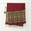 New Thick Paisley Print Hijab Scarf Shawl Wrap Paisley Pashmina Jacquard Stoles Vintage Headscarves Printed Cotton Tippet Tassel