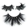25MM False Eyelashes Dramatic Volume 3D Mink Lashes Long Thick Soft Reusable 1 Pair Faux Lashes Natural Look