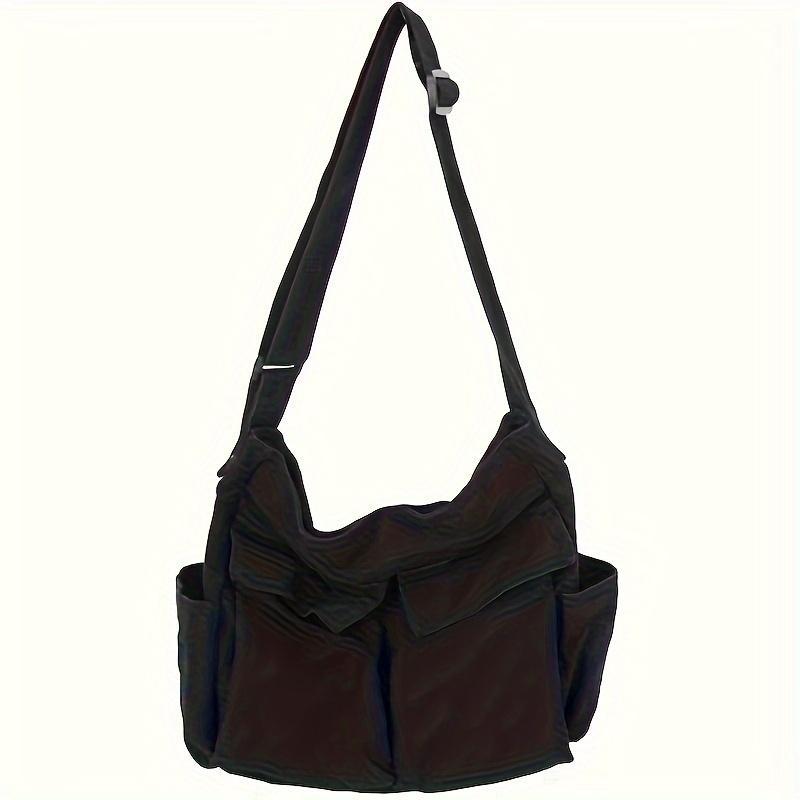 NATAWA Vintage Messenger Bag, Casual Reistas, Schoudertas met meerdere vakken zwart