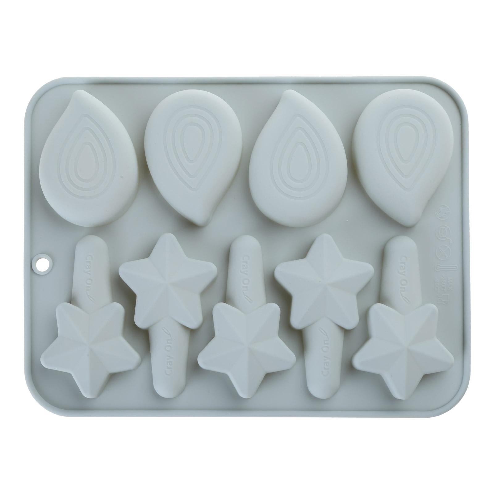 Crayon Making Mold Star Water Drop 3D Crayon Silicone Mold Oven Safe Pure Silicone Durable and Reusable Crayon Mold 1 синий