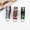 Flame Double Dragon Pattern Canvas Belt With Double Ring Buckle For Summer Casuals