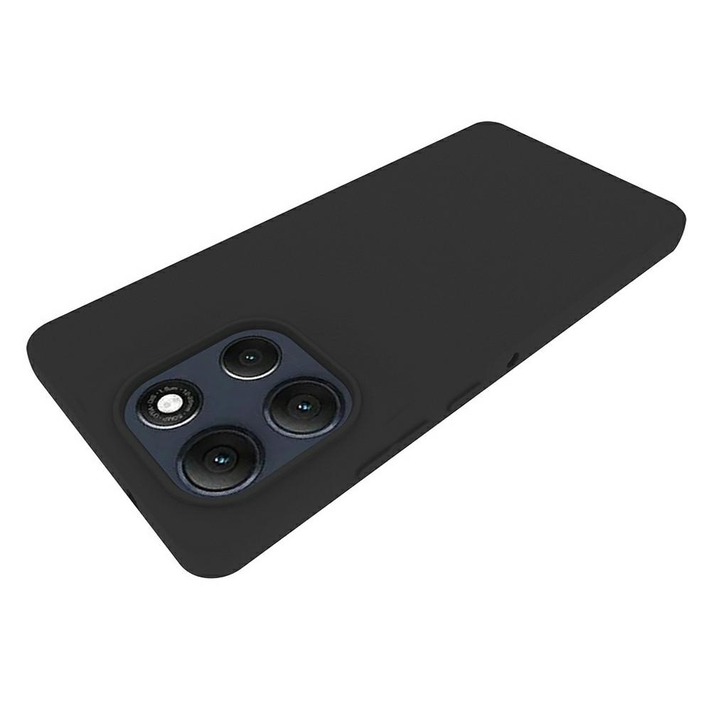 For Motorola Moto G86 Power 5G Case Soft Matte Back TPU Black Phone Cover (Large Cutout)