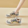 fashion 2024 Autumn Fashion New Women's Comfortable Lace-up Non-slip Solid Color Sneakers
