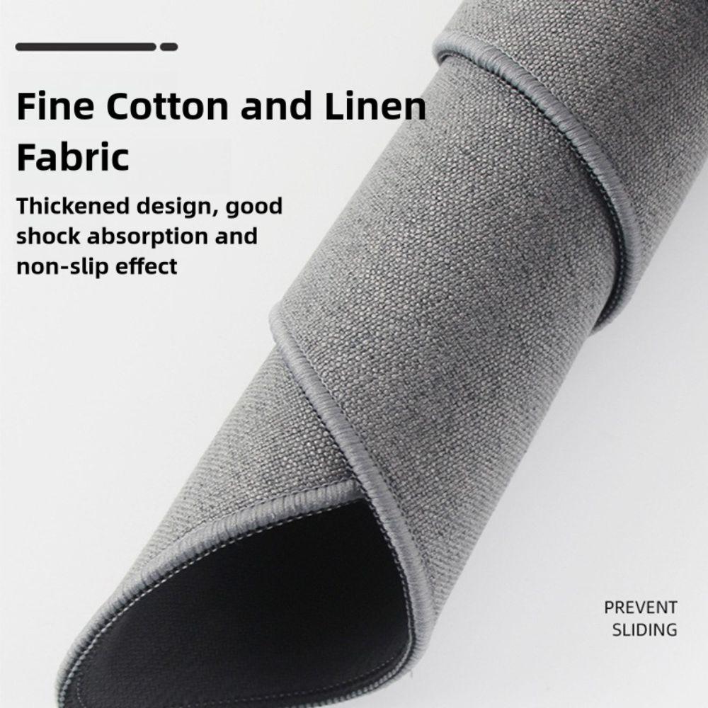 Modern Linen Mouse Pad Rubber Non-slip Computer Laptop Mousepad Large Waterproof Keyboard Mice Mat Home Office