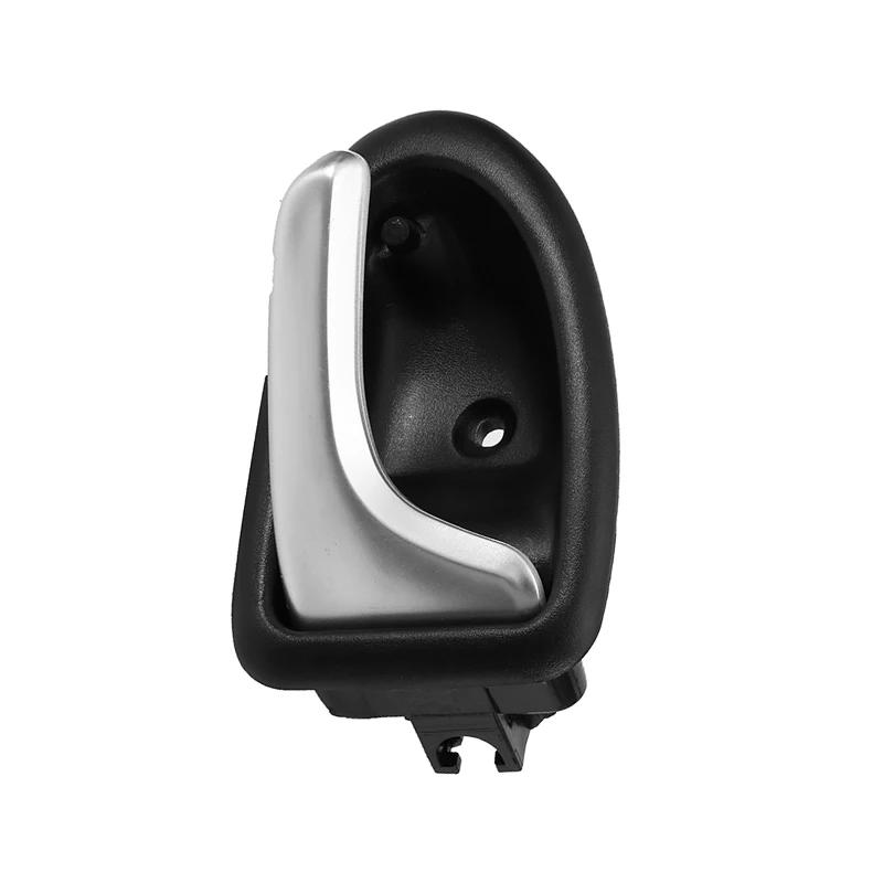 2Pcs Car Interior Internal Door Handle Chrome Plated Left Right Door Handle For Renault Clio 2000-2009 2/3-4/5