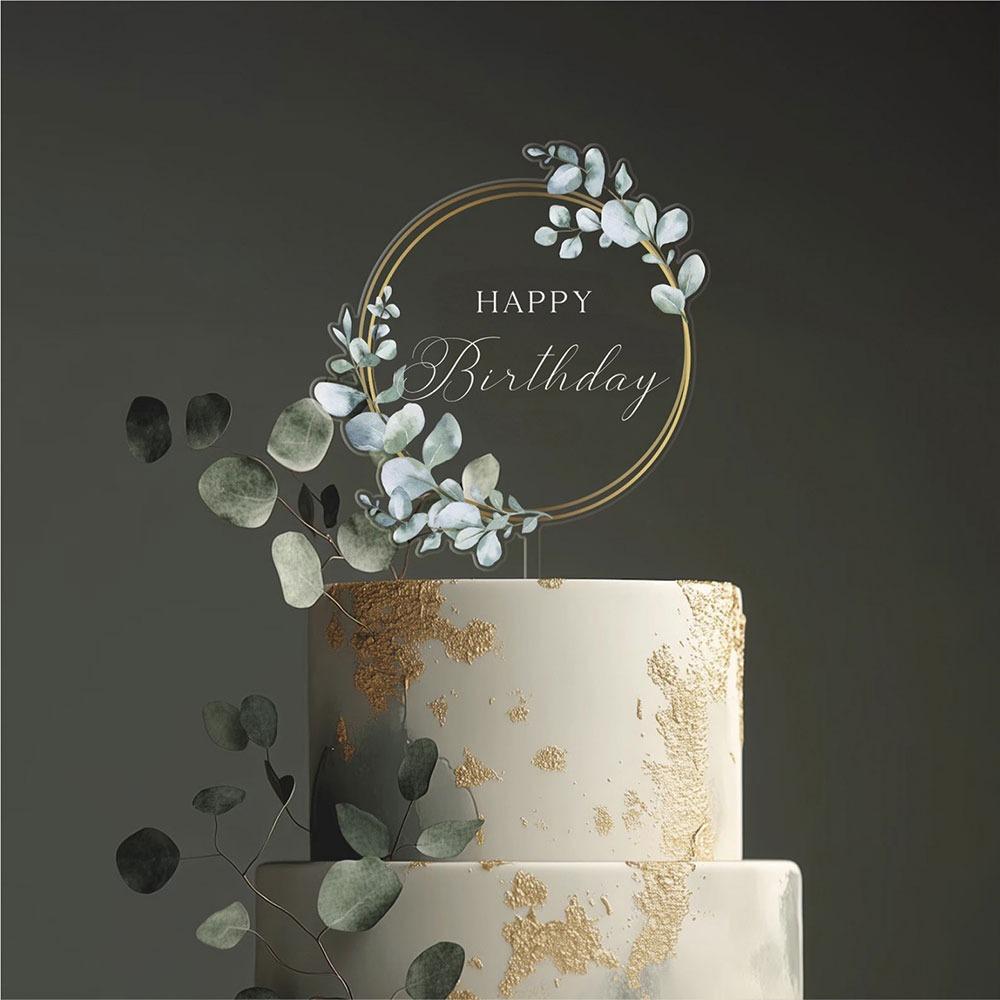 Acrylic Wedding Cake Toppers Multicolor Cake Decorative Card Baking Ornament