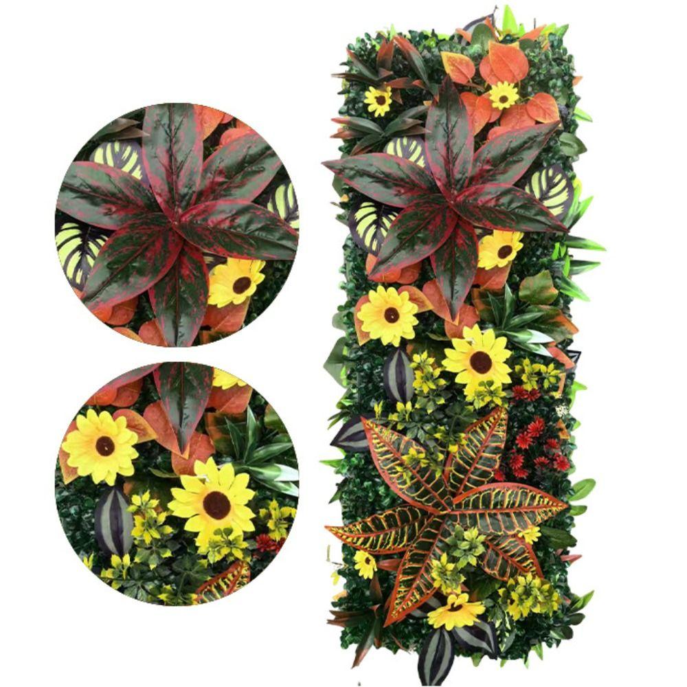 Flower Artificial Eucalyptus Carpet UV Protection Artificial Fern Grass Privacy Screen