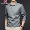Pierre Cardin Men's Pure Cotton Long-Sleeve Polo Shirt for Spring/Autumn
