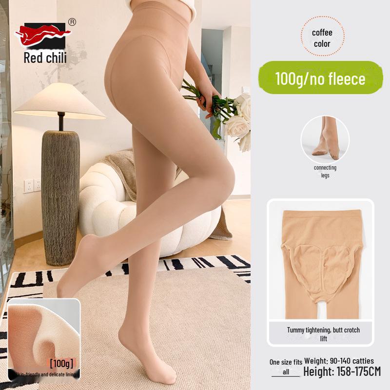 

Теплые бархатные леггинсы с высокой талией Red Pepper для женщин - светочувствительные колготки телесного цвета для осени и зимы кофейный