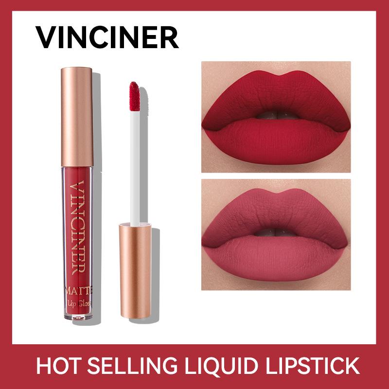 12-Farben matter flüssiger Lippenstift: Wasserdichter, langanhaltender, nicht haftender Lippenstift-Gloss für Tassen.