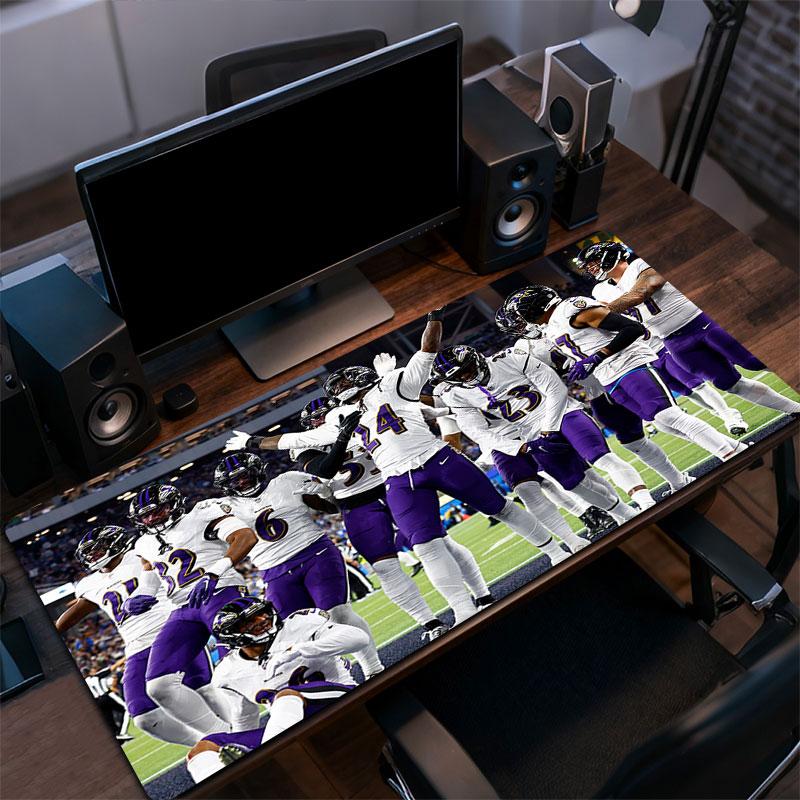 Baltimore Ravens Players Mouse Pad, Large Gaming Desk Mat, Non-slip XXL Mousepad for Laptop & Tablet, Mini PC Playmat with Stitched Edges