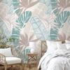 Plant Flower Texture Abstract Wall Sticker Self-Adhesive Tiktok Bedroom Wall Sticker Home Wallpaper Sticker
