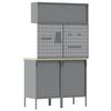 Workbench Cabinet Set with Drawers and Shelf 5 pcs Red