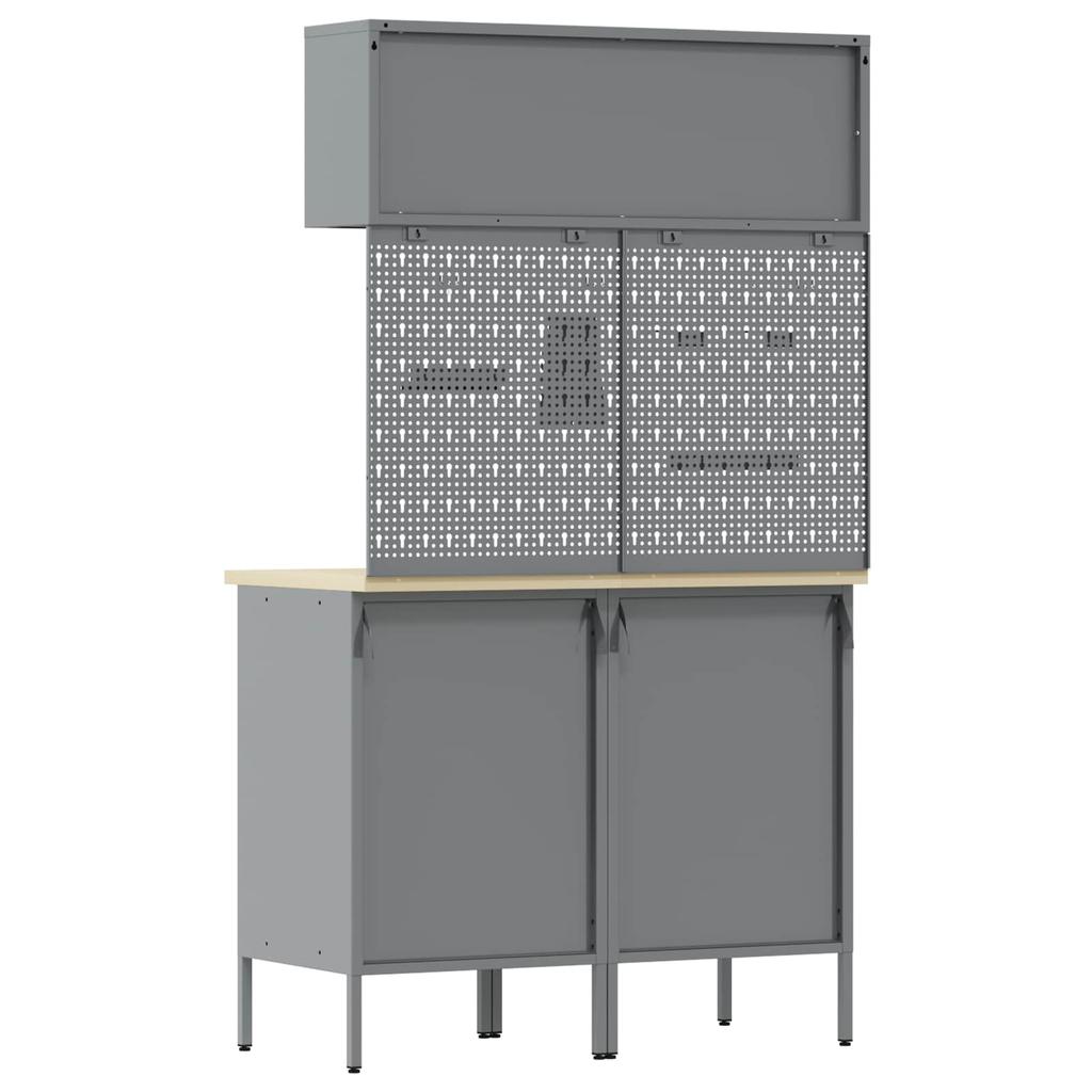 Workbench Cabinet Set with Drawers and Shelf 5 pcs Red