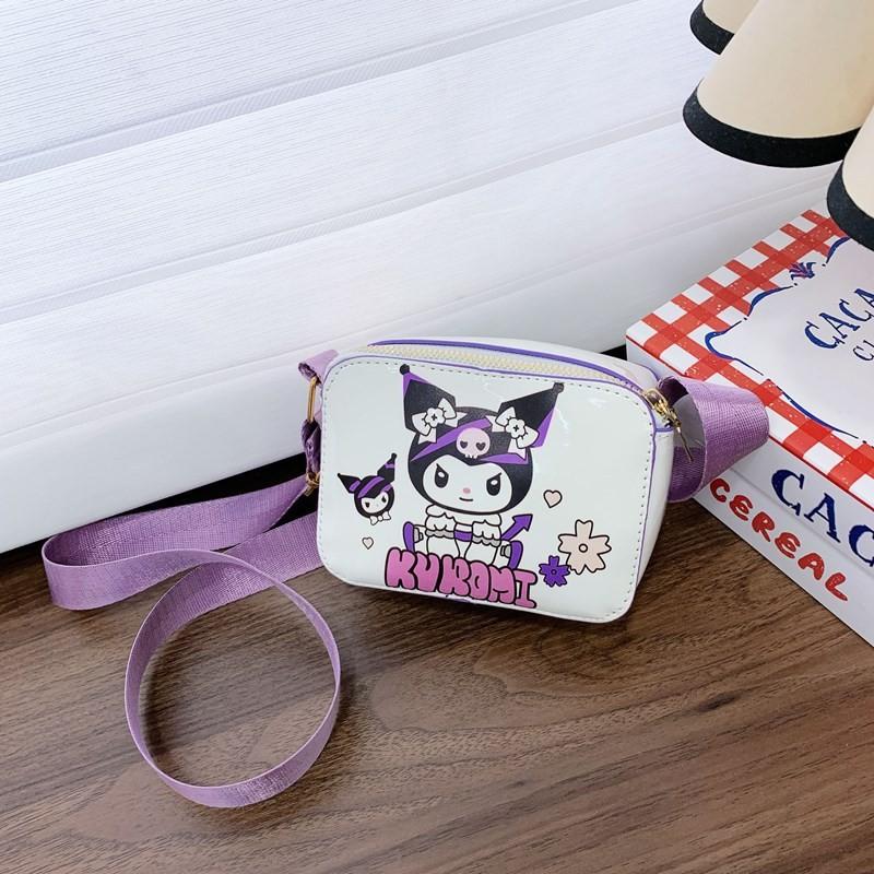 Kuromi Childrens Cute Girls Shoulder Bag With Animal Print For Daily Use