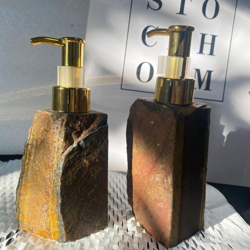 

Пресс-бутылка из натурального хрустального камня, разделенная пресс-бутылка для мытья тела 35-80mm*120-150mm