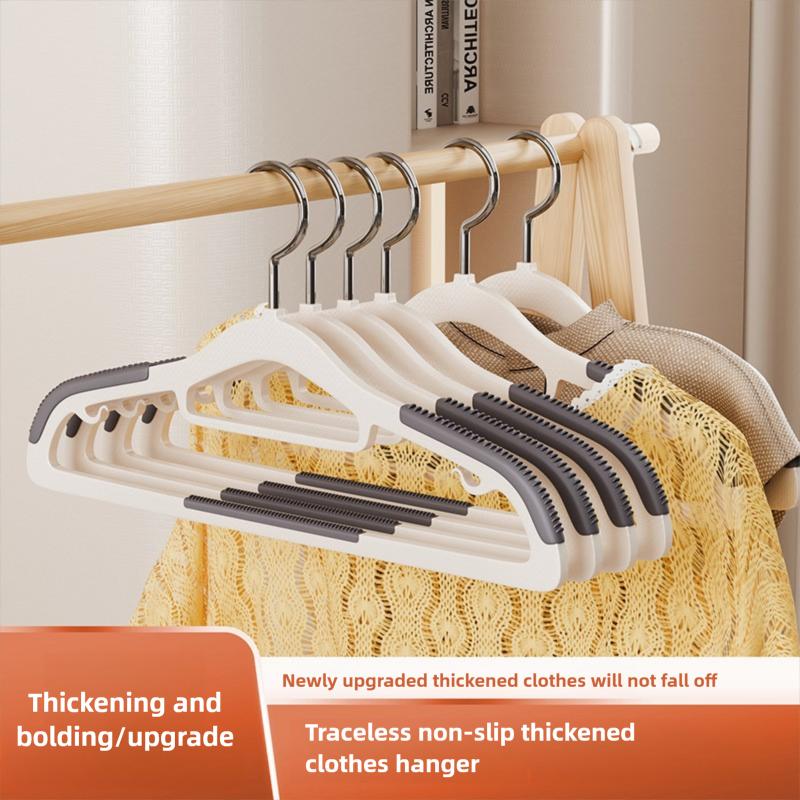 

Thickened Hangers Non-Slip Household Clothes Hangers Rotatable Wide Shoulder Dormitory Dry and Wet Dual-Use Clothes Hangers