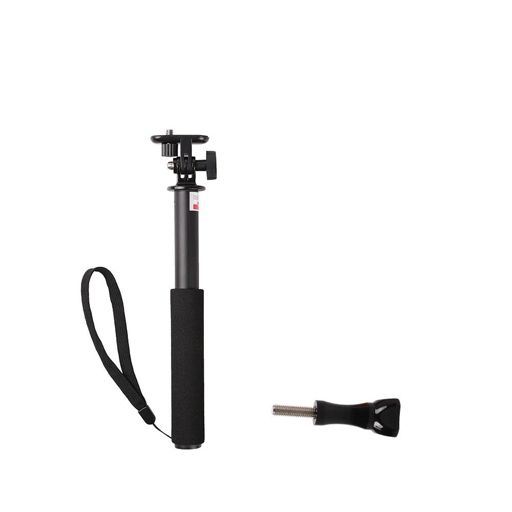 Selfie Stick Z Uchwytem Na Kamerę - Czarny