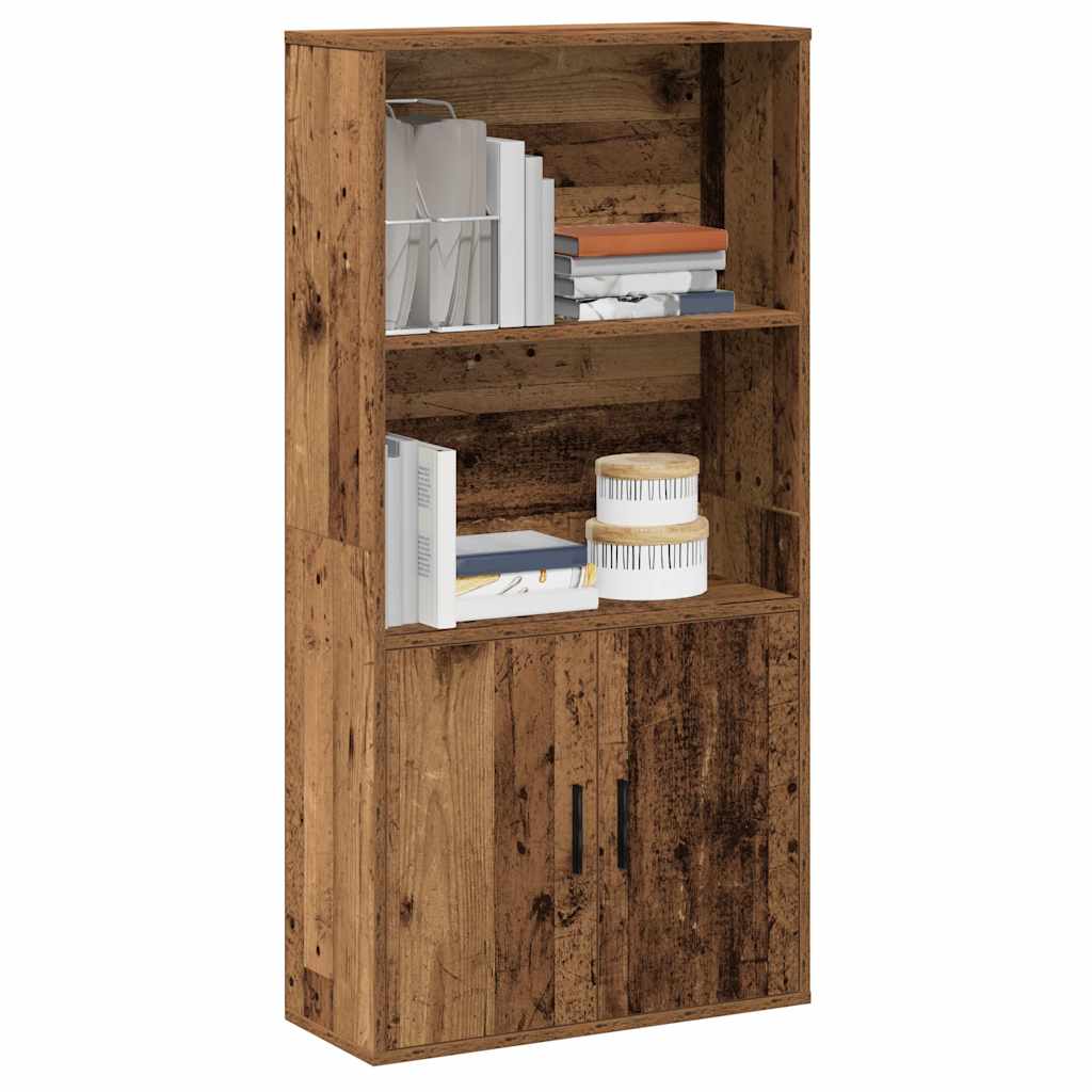 Bookshelf Vintage Wood Look 60 x 24 x 120 cm Engineered Wood