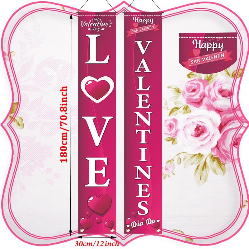 2pcs Birthday & Valentine Rose Door Couplet