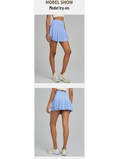 JOOMON Women's Quick-Dry Yoga & Tennis Skirt with Waist Pocket, Breathable Running Shorts, Slimming Fit