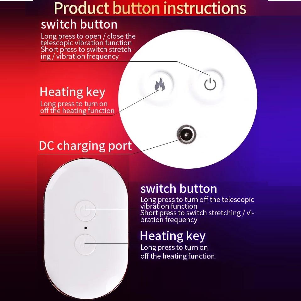 Bezdrátové dildo Penic Vibrator s dálkovým ovládáním pro ženy Vyhřívaný teleskopický sexuální stroj Sex Vibrator Novation Murah Sext Hračka pro dospělé Žena Masturbátor