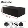 14 Universal Size Sunproof and Windproof Rectangular Patio Covers Tear Resistant Outdoor Square Table and Chair Protective Cover