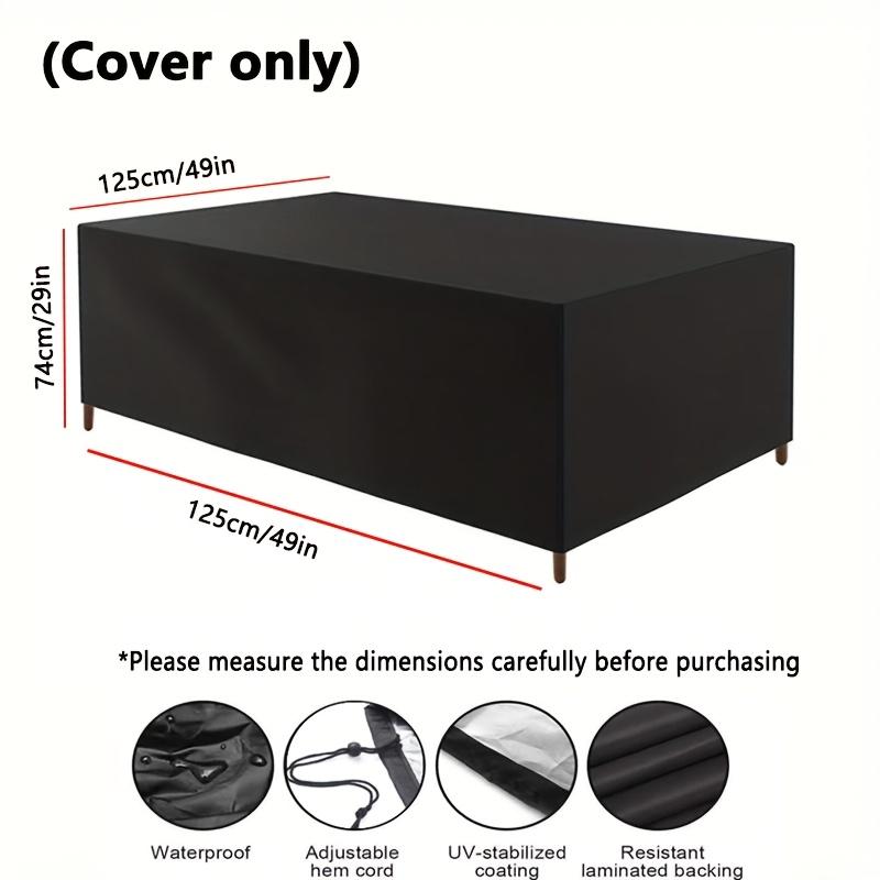14 Universal Size Sunproof and Windproof Rectangular Patio Covers Tear Resistant Outdoor Square Table and Chair Protective Cover