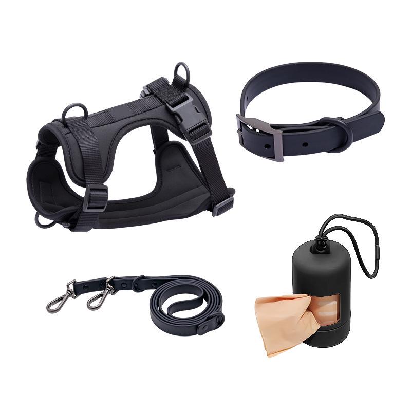 SpotWid Dog Chest & Back Bite-Proof Escape-Proof PVC Leash with Retractable Collar