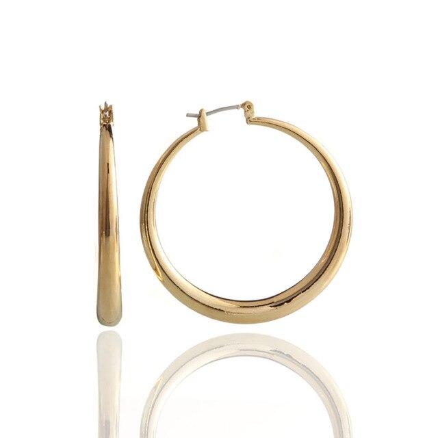 

Серьги Wind Copper с двумя остриями и полостью Гладкие серьги Большие медные серьги-кольца