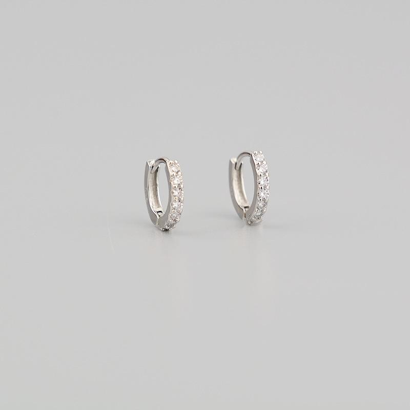 Diamond-Set Autumn And Winter Earrings, Ear Buckles, Women S Simple French Small Earrings, Exquisite Earrings