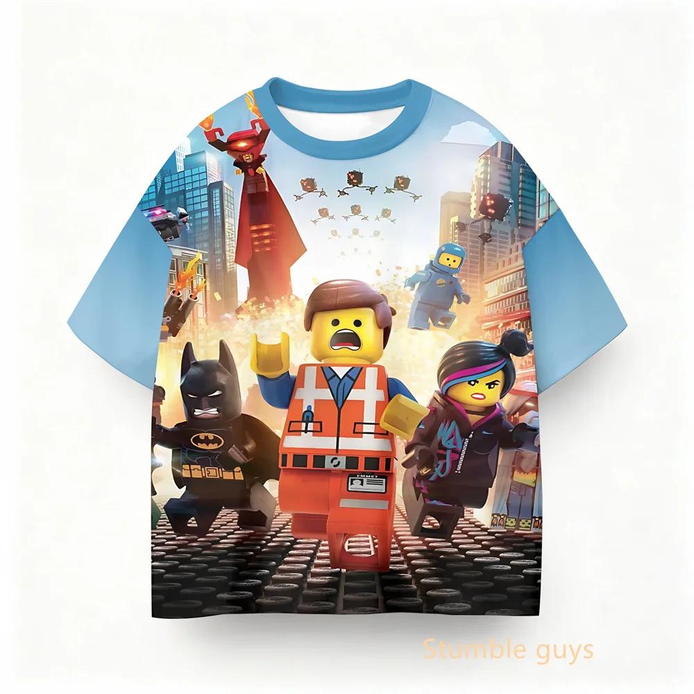 Boys Clothes Girls Kids Roblox Summer Daily T-shirt Anime Game