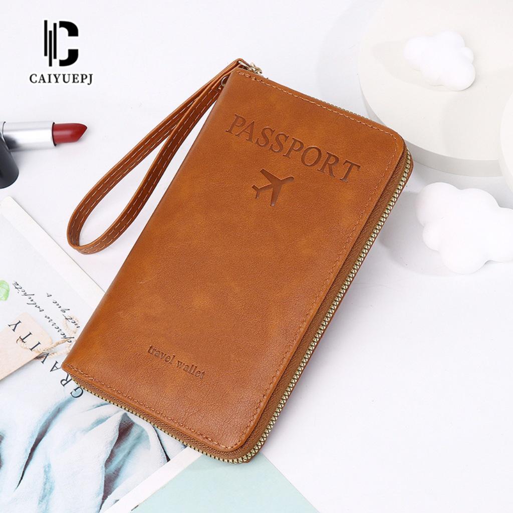 

Multifunctional Travel Wallet & Passport Holder with Zipper 18.6*2.5*11.5 cm коричневый