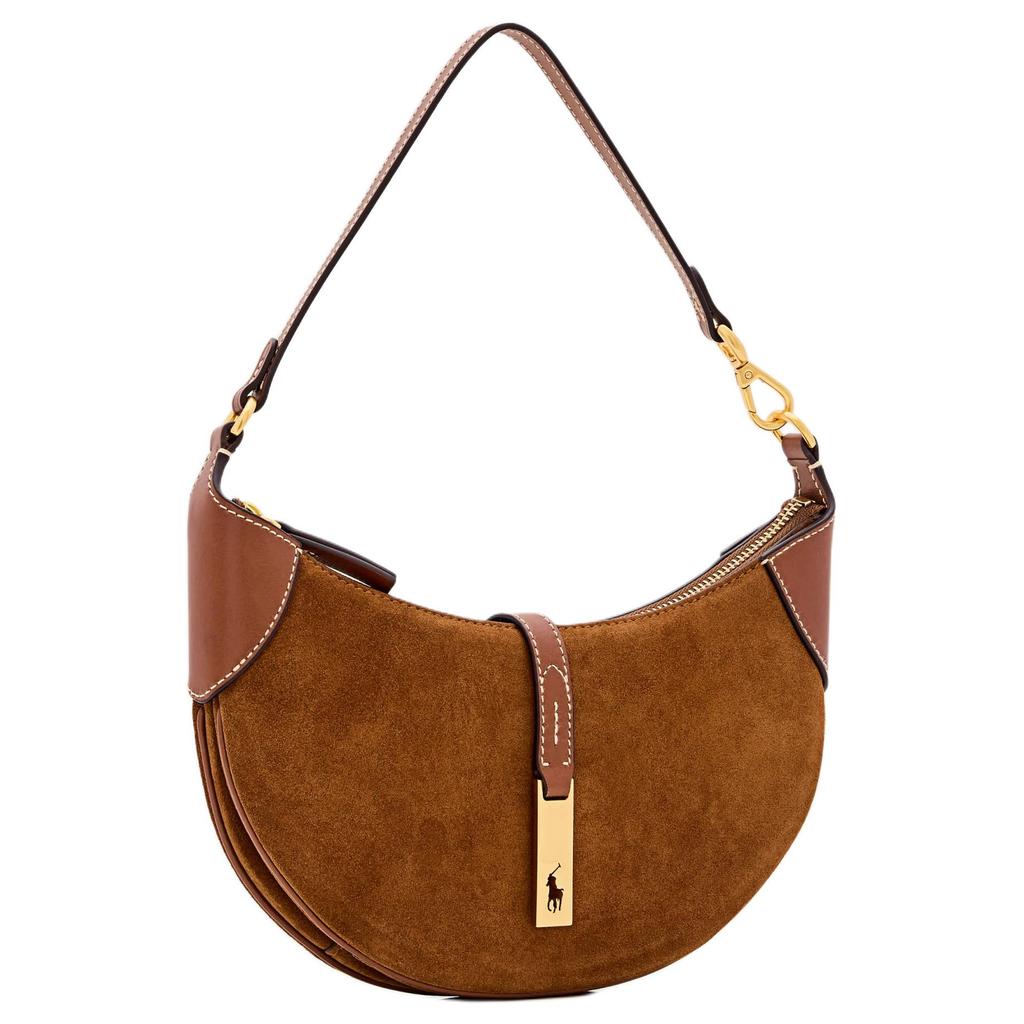 Polo Ralph Lauren Sac Brand Logo Patch Design Leather Mini Shoulder Bag Women Shoulder Bag Brown 428929801002