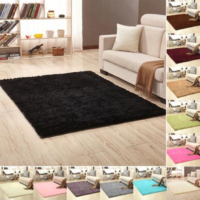Solid Color Rectangle Thicken Carpet Rug Floor Mat Living Room Bedroom Decor