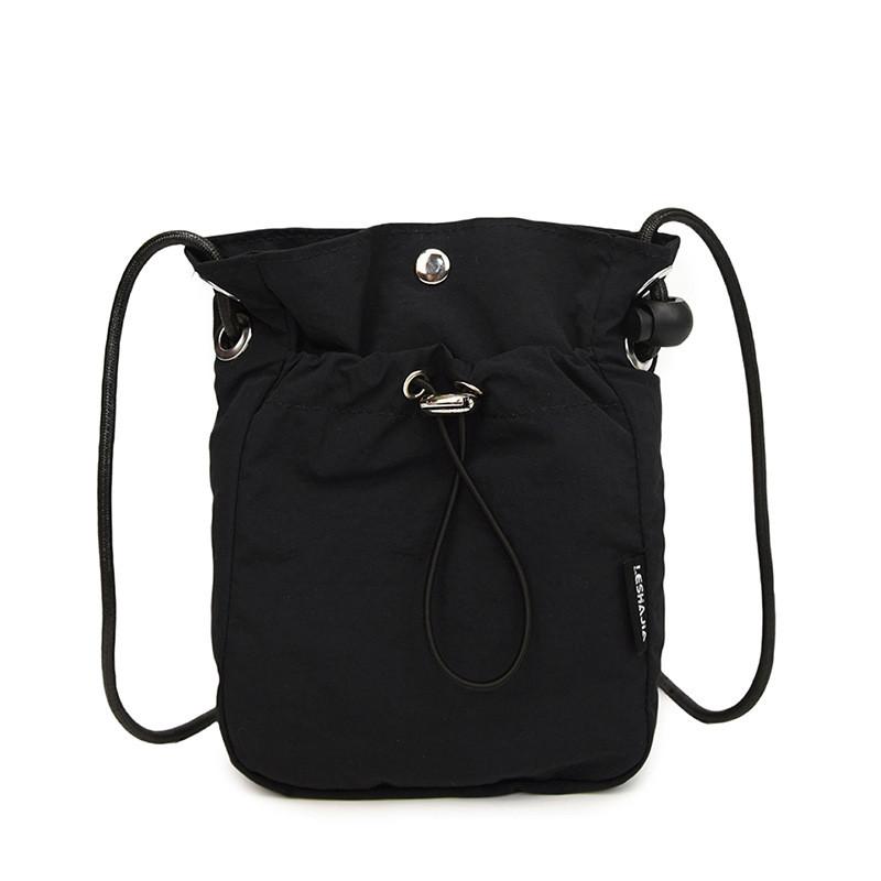 Minimalist Canvas Mini Phone Bag With Drawstring For Casual Travel And Daily Use