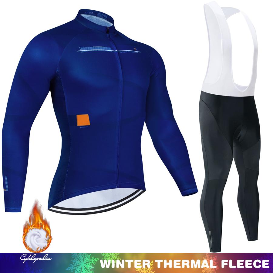 Thermal Cycling Jersey Men Men's Outfit Uniform Man Winter Fleece Road Bicycle Bike Set Clothing 2025 Bicycles Mountain Bikes