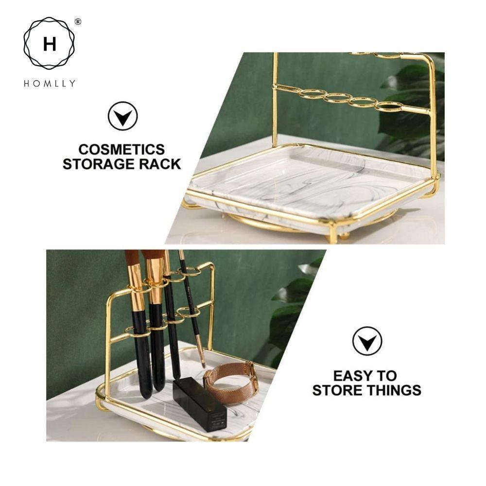 Homlly Marble Jewelry Cosmetic Organizer Display Stand