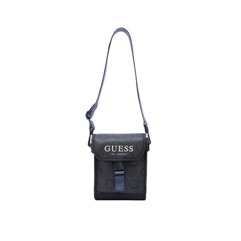 New GUESS Synthetic Leather Shoulder Bag Unisex Carbon Gray GSBCO908991CBU