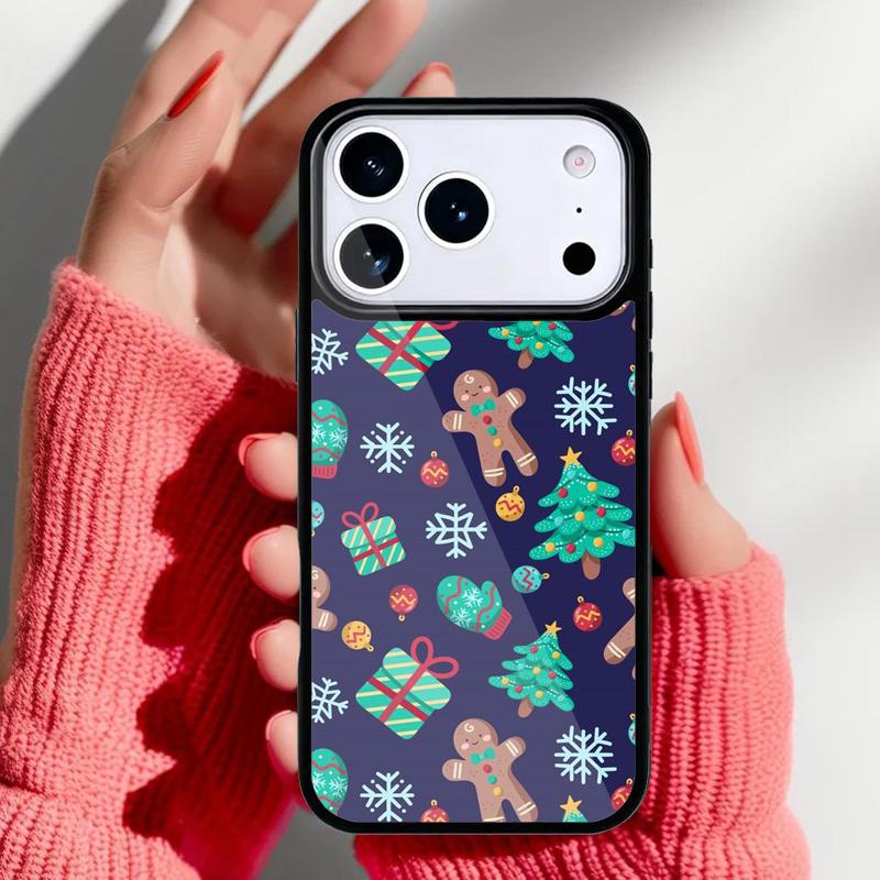 

Christmas Gingerbread Xmas Phone Case for iPhone 17 16 15 14 13 Pro Max Back Cover for 12 11 Pro Coque iPhone 14 Pro