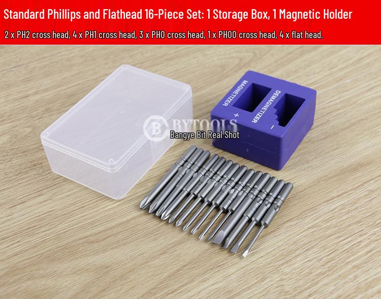 Hardened 5mm Magnetic S2 Steel Phillips Electric Screwdriver Bit Set