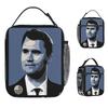 Charlie Kirk Patriot Print Lunch Bag Aesthetic Lunch Box For School Portable Insulated Cooler Bag Waterproof Tote Food Bags