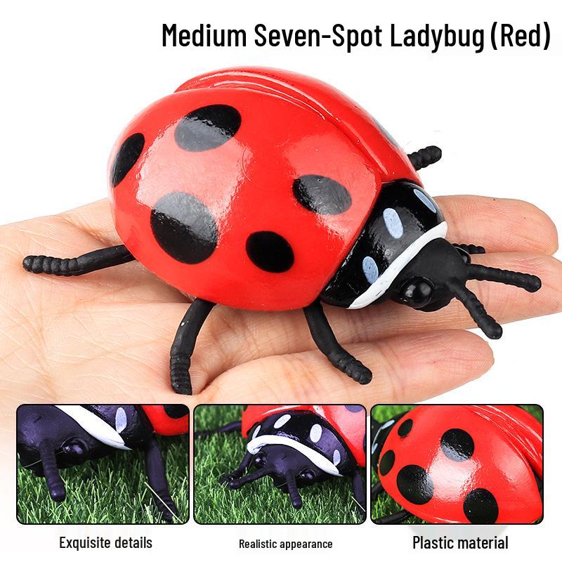 Children's Insect Model Set: Ladybug, Spider, Ant, Beetle, Wasp, Butterfly, Bee - Educational Science Toy