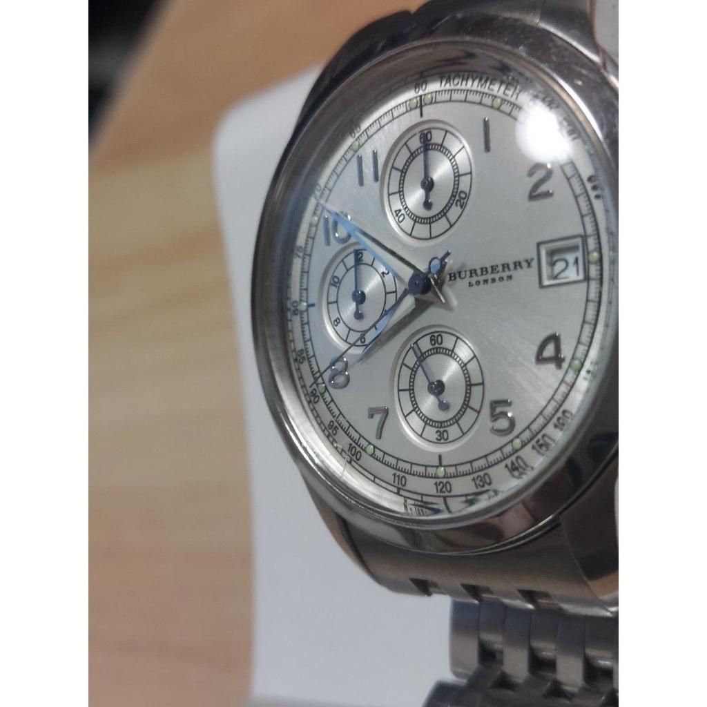 Used BURBERRY LONDON Watch Analog Chronograph Stainless Steel Warranty Included