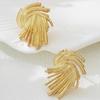 Unique Metal Twist Geometric Big Stud Earrings for Women New Fashion Romantic Gold Color Earrings Jewelry Valentine's Day Gifts