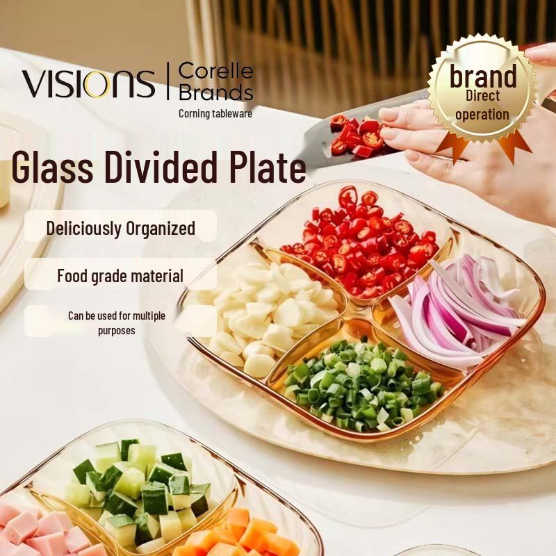 

VISIONS Corning Crystal Divided Prep Plate
